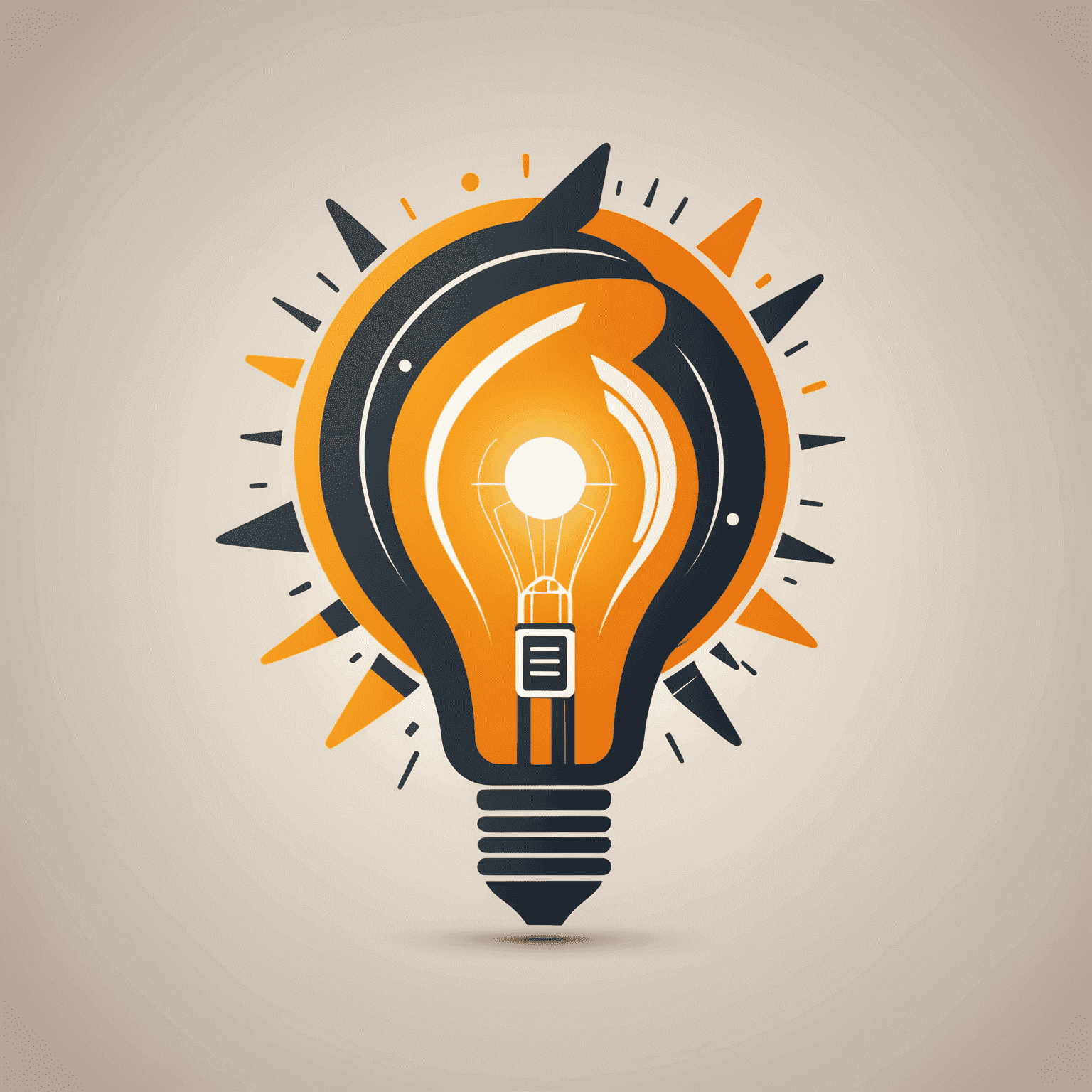 Complete Branding Solutions Logo - A stylized abstract mark combining a lightbulb and rocket, symbolizing innovation and growth